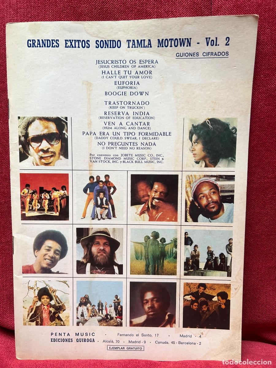 Partituras musicales: Libreto guiones cifrados Grandes exitos tamla motown vol 2 ed quiroga 1975