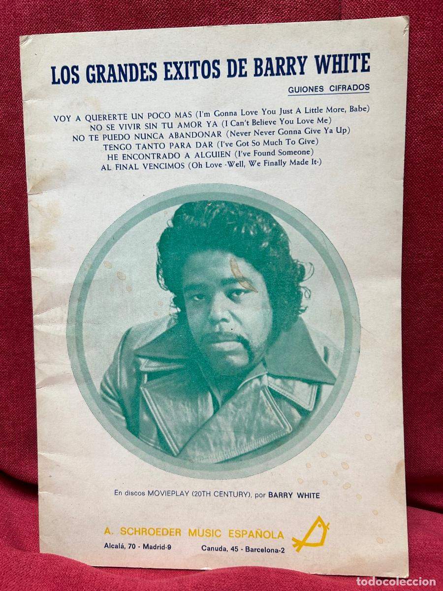 Partituras musicales: Libreto guiones cifrados los grandes exitos de barry white ed quiroga schroeder 1975