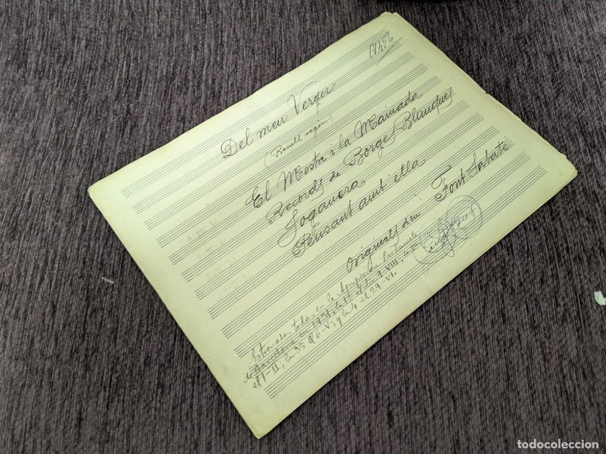 Partituras musicales: Partitures originals de Josep Font i Sabat&eacute; 1931