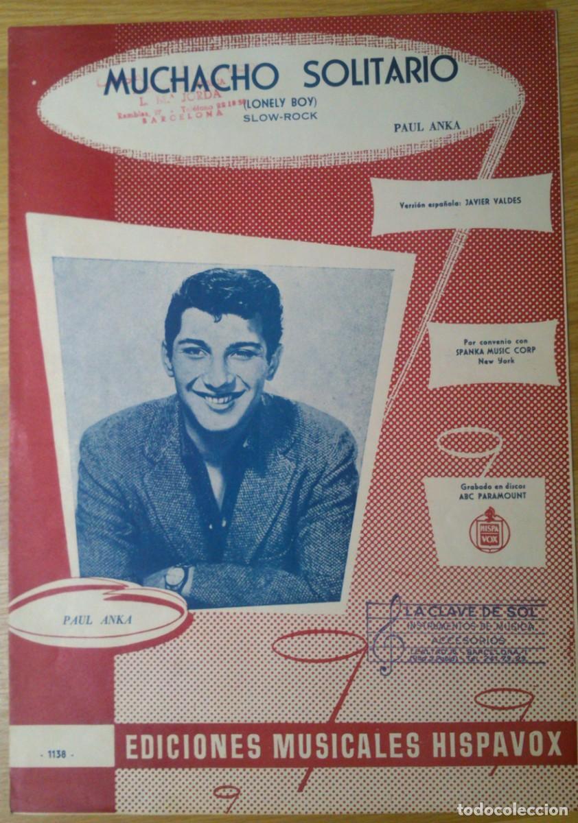 Partitions Musicales: PARTITURA 'MUCHACHO SOLITARIO' - PAUL ANKA