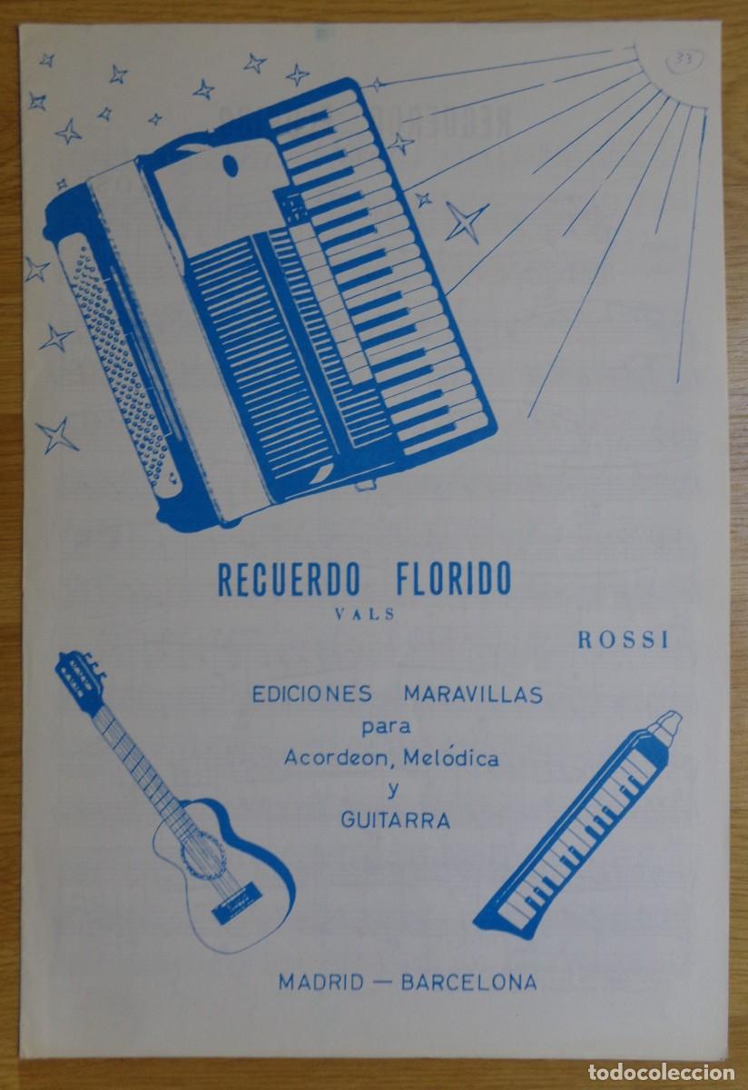 Partituras musicales: PARTITURA 'RECUERDO FLORIDO' - ROSSI