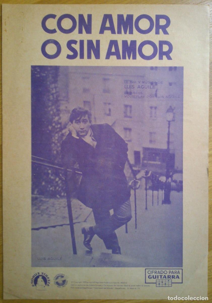 Partituras musicales: PARTITURA 'CON AMOR O SIN AMOR' - LUIS AGUILE
