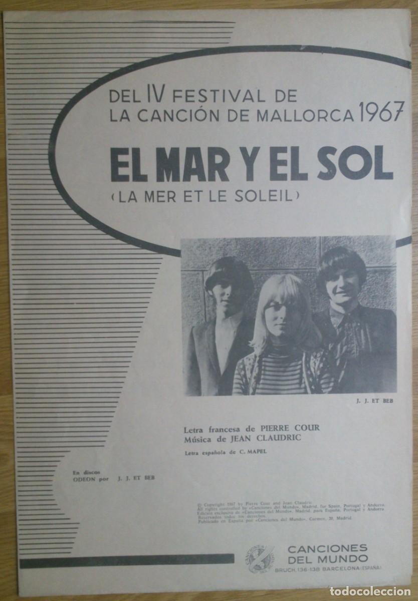 Partituras musicales: PARTITURA 'EL MAR Y EL SOL' - J. J. ET BEB