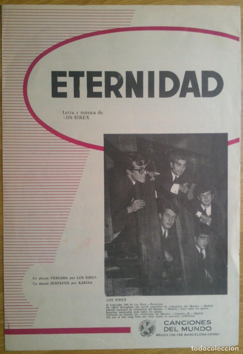 Partituras musicales: PARTITURA 'ETERNIDAD' - LOS SIREX