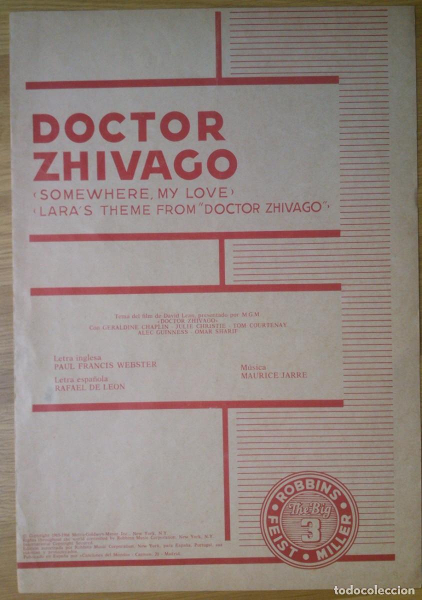 Partituras musicales: PARTITURA 'SOMEWHERE, MY LOVE' - DE LA PELICULA 'DOCTOR ZHIVAGO'