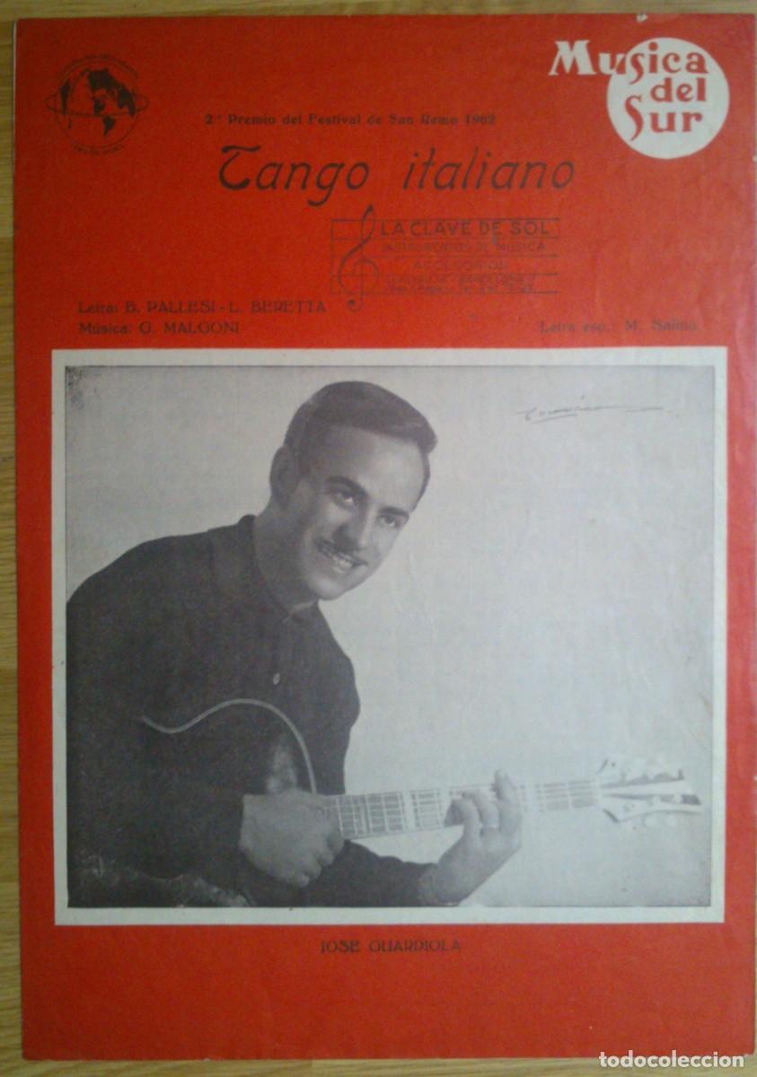 Partituras musicales: PARTITURA 'TANGO ITALIANO' - JOSE GUARDIOLA