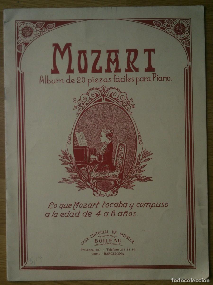 Partituras musicales: PARTITURA 'MOZART - ALBUM DE 20 PIEZAS FACILES PARA PIANO'