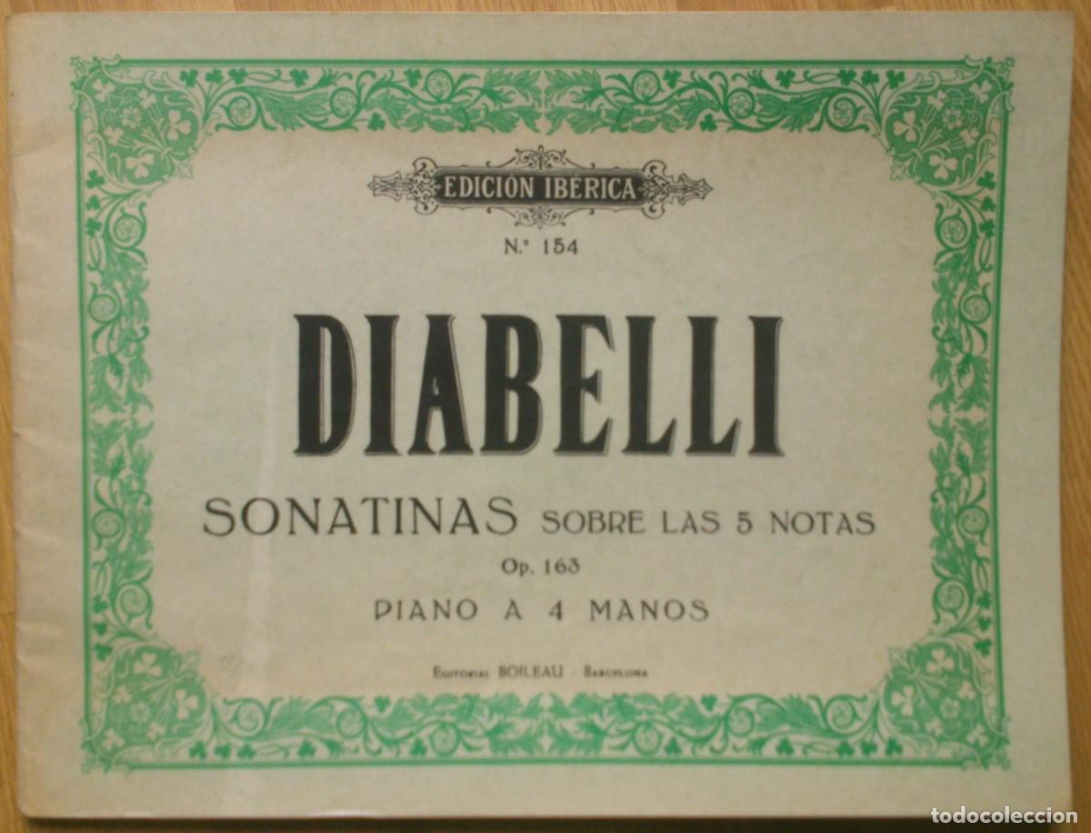 Partituras musicales: METODO 'DIABELLI - SONATAS SOBRE LAS 5 NOTAS'