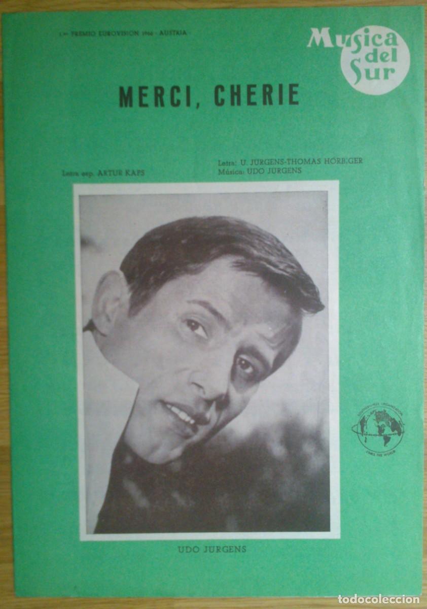 Partituras musicales: PARTITURA 'MERCI, CHERIE' - UDO JURGENS