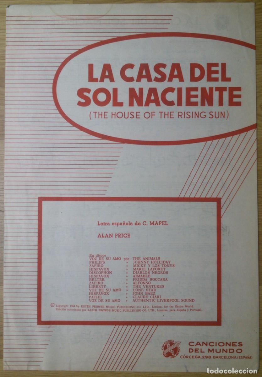 Partituras musicales: PARTITURA 'LA CASA DEL SOL NACIENTE' - ALAN PRICE
