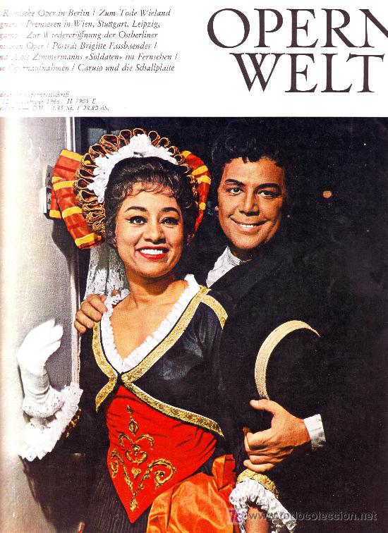 Magazines de musique: opern welt. dezember 1966 (revista de &oacute;pera en alem&aacute;n)