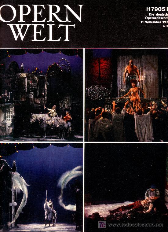 Magazines de musique: opern welt. november 1971 (revista de &oacute;pera en alem&aacute;n)