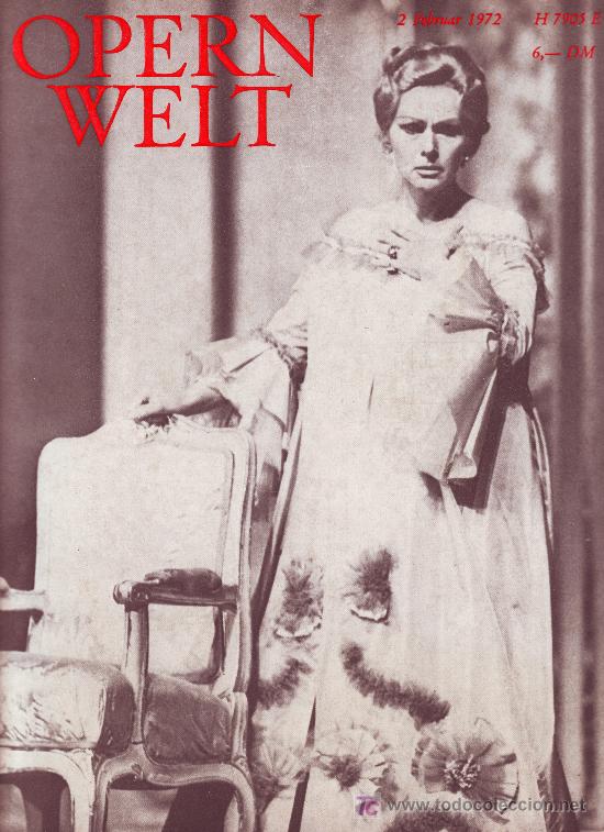 Magazines de musique: opern welt. februar 1972 (revista de &oacute;pera en alem&aacute;n)