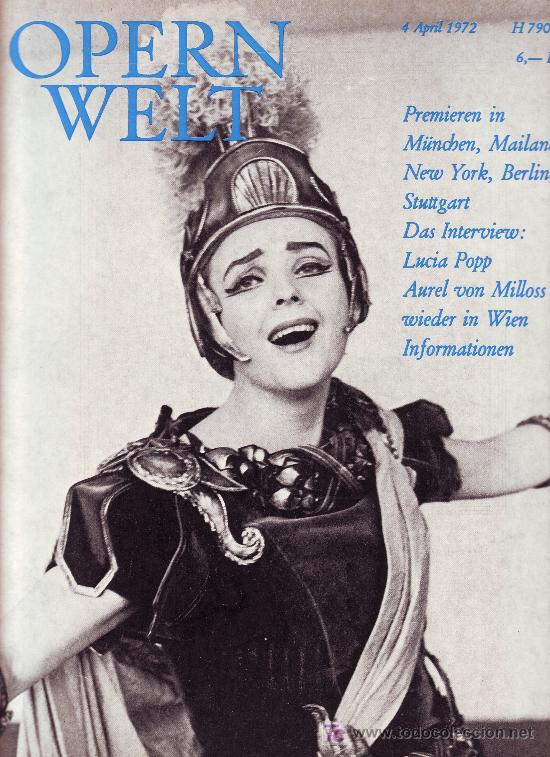 Magazines de musique: opern welt. april 1972 (revista de &oacute;pera en alem&aacute;n)