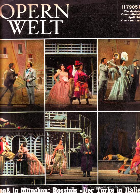 Magazines de musique: opern welt. april 1969 (revista de &oacute;pera en alem&aacute;n)