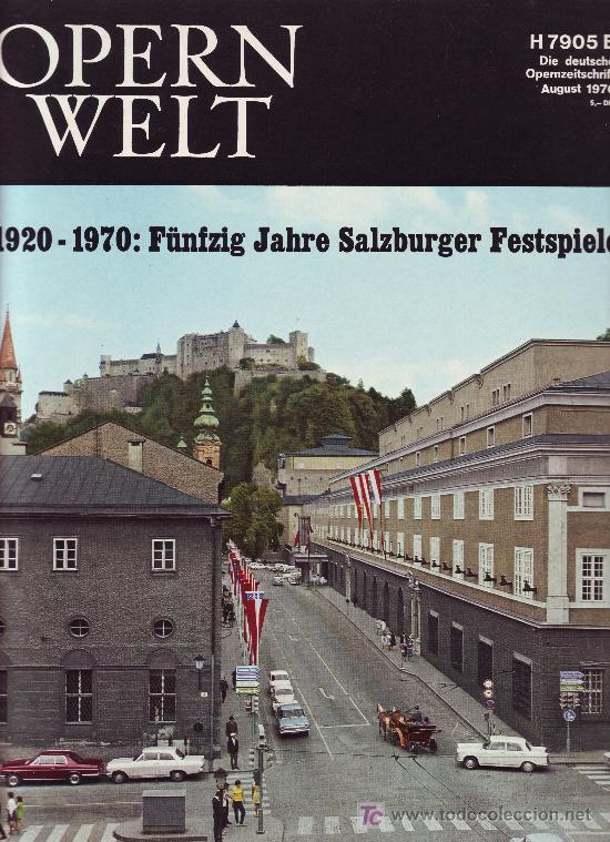 Magazines de musique: opern welt. august 1970 (revista de &oacute;pera en alem&aacute;n)