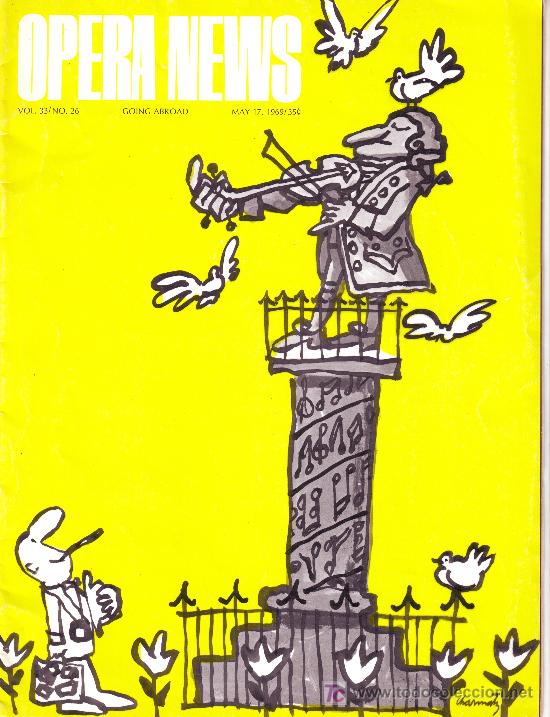 Magazines de musique: opera news. vol. 33 n&ordm; 26