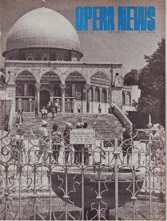 Magazines de musique: opera news. volume 37. number 26. june 1973