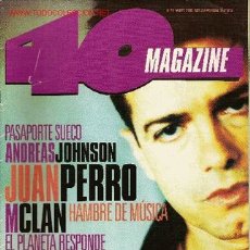Revistas de música: REVISTA '40 MAGAZINE', Nº 33. MARZO 2000. SANTIAGO AUSERÓN-JUAN PERRO EN PORTADA.. Lote 22898390
