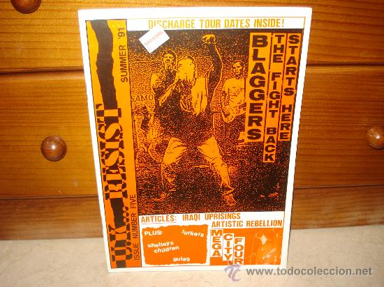 Music magazines: FANZINE UK RESIST N&ordm; 5 - VERANO 1991 - CON THE BLAGGERS, THE LURKERS, ETC