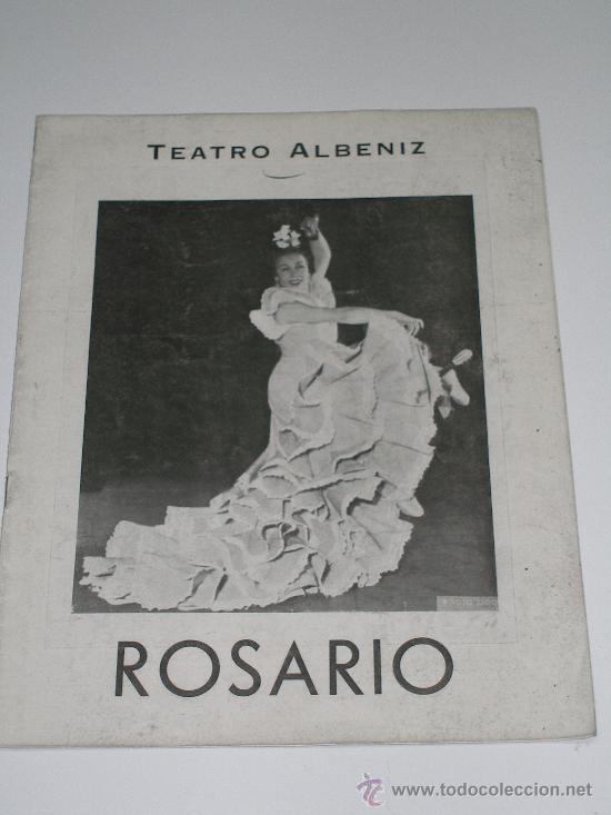 Magazines de musique: PROGRAMA DANZAS DE ESPA&Ntilde;A ROSARIO TEATRO ALBENIZ FIRMA JUAN GARCIA DE LA MATA GUITARRISTA FLAMENCO
