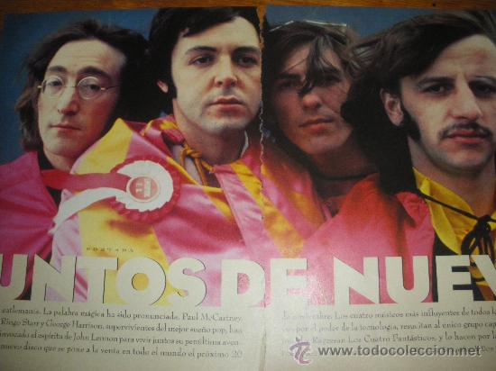 Music magazines: BEATLES JUNTOS DE NUEVO. ARTICULO DE REVISTA 5 HOJAS.