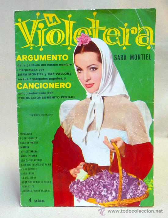 Revistas de m&uacute;sica: CANCIONERO, LA VIOLETERA, SARA MONTIEL, ORIGINAL