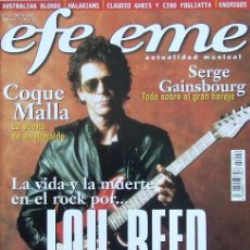 Revistas de música: EFE EME Nª 4 / 1999 - LOU REED, COQUE MALLA, GAINSBOURG, PEDRO GUERRA, CHAPA DISCOS... (NUEVA). Lote 164918458