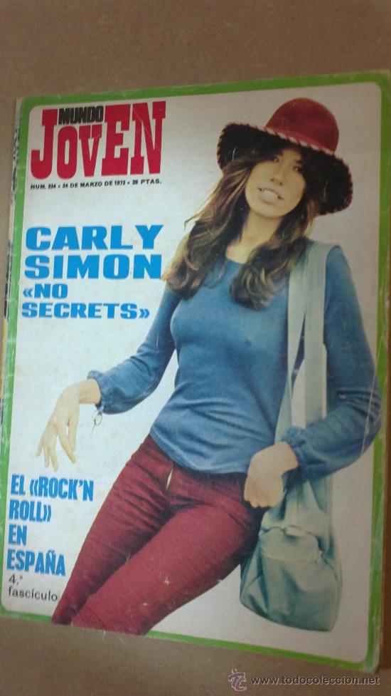 Magazines de musique: &REVISTA MUNDO JOVEN--( CARLY SIMON,DAVID CASSIDY..Y..MAS)-A&Ntilde;O1973, N&ordm;234.