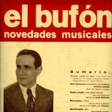 Revistas de música: LOTE TRES NÚMEROS REVISTA EL BUFÓN (32, 33 Y 45), BARCELONA, MAYO-JUNIO 1928 Y JULIO 1932.