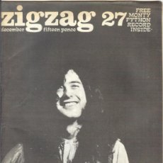 Revistas de música: ZIG ZAG ROCK MAGAZINE Nº 27 1972. REVISTA INGLESA ORIGINAL. INCLUYE FLEXIDISCO DE MONTY PYTHON. Lote 31974576