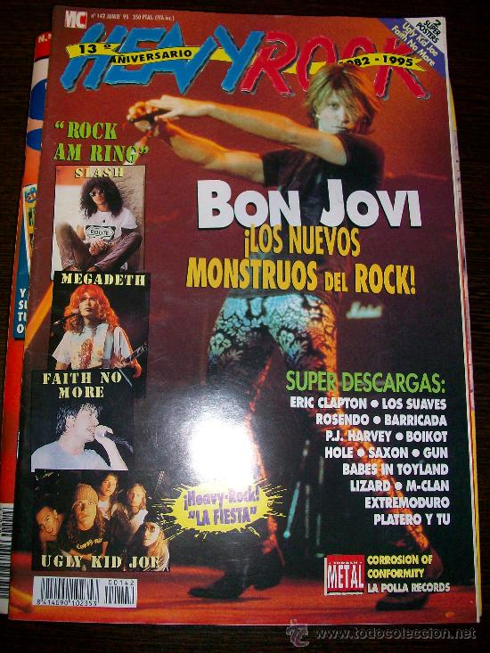 Magazines de musique: Revista HeavyRock n&ordm; 142 (Junio 1995)