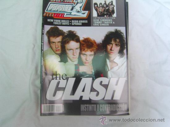 Revistas de m&uacute;sica: popular 1 n&ordm; 416, the clash, kiss, sponge, redd kross, toilet boys, new york dolls, opeth,