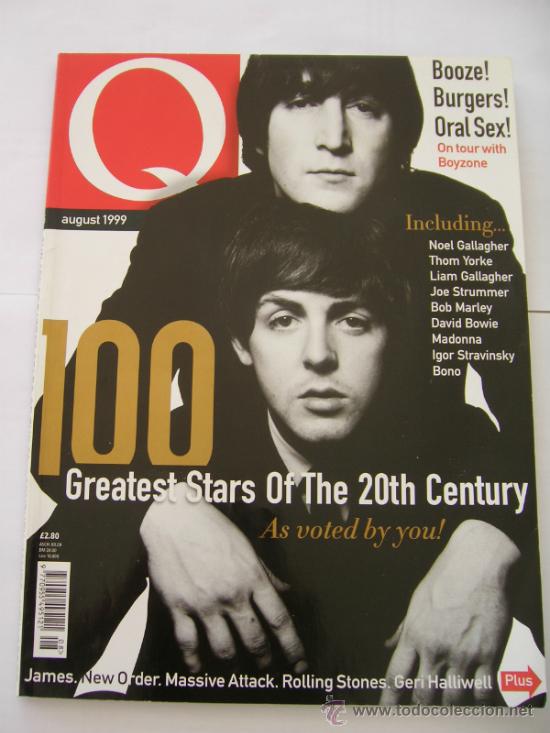 Music magazines: REVISTA INGLESA Q 1999 BEATLES LENNON Y MCCARTNEY 100 GREATEST STARS OF THE 20TH CENTURY