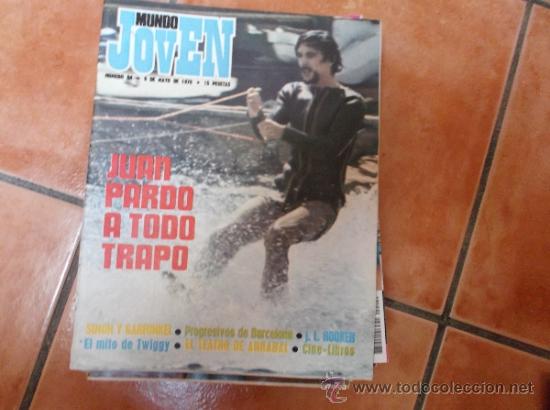 Magazines de musique: mundo joven n&ordm; juan pardo, simon garfunkel, john lee hooker, arrabal, 9 mayo-1970