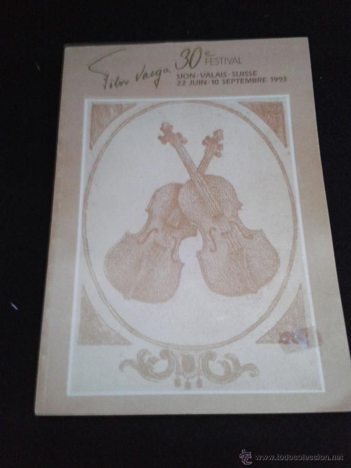 Revistas de m&uacute;sica: Programa 30&ordm; festival Tibor Varga de m&uacute;sica Sion Valais Suiza 1993 orquesta de c&aacute;mara m&uacute;sica cl&aacute;sica