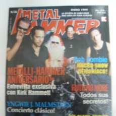 Revistas de música: METAL HAMMER Nº 134 ENERO 1999,METALLICA ROB ZOMBIE MOTORHEAD MISFITS. Lote 42139514