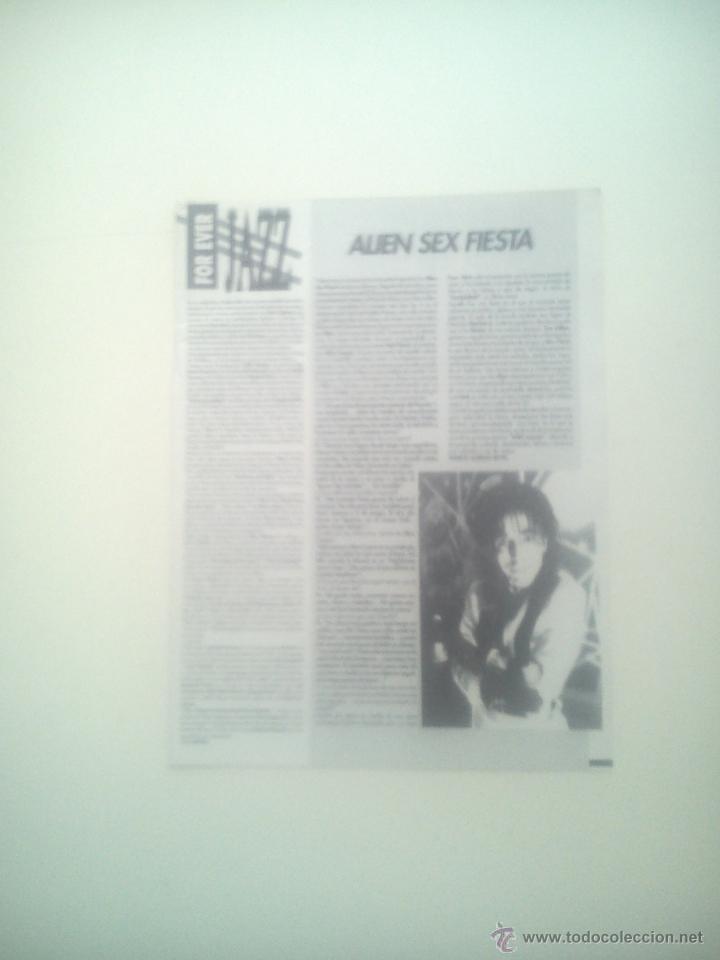 Revistas de m&uacute;sica: 1 HOJA SUELTA DE REVISTA MUSICAL - ALIEN SEX FIEND FIESTA (PEDIDO MINIMO 6 EUROS)