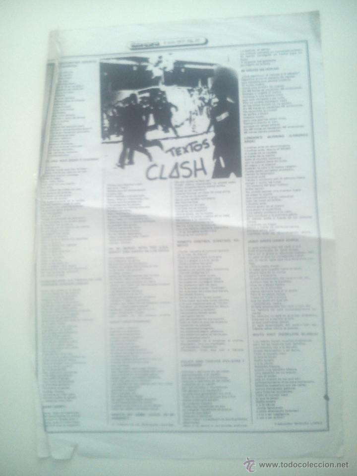 Revistas de m&uacute;sica: HOJA SUELTA DISCO EXPRES THE CLASH 13 CANCIONES TRADUCIDAS POR MIGUEL LOPEZ (PEDIDO MINIMO 6 EUROS)