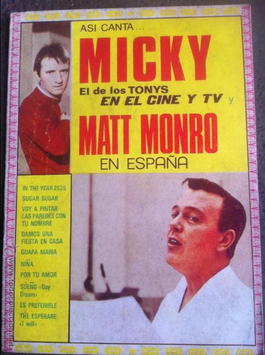 Music magazines: REVISTA ASI CANTA MICKY DE LOS TONYS, MATT MONRO. NUEVO SIN RECORTAR