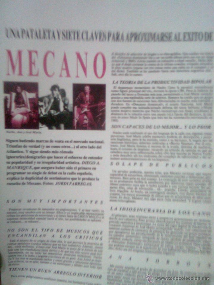 Revistas de m&uacute;sica: Mecano - Art&iacute;culo Diego Manrique 1988 - Reproduccion 2011