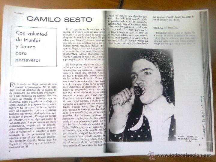 Revistas de m&uacute;sica: Camilo Sesto - Dossier repro facsimil de la revista &acute;Biograf&iacute;as de cantantes&acute; de los 70&acute;s