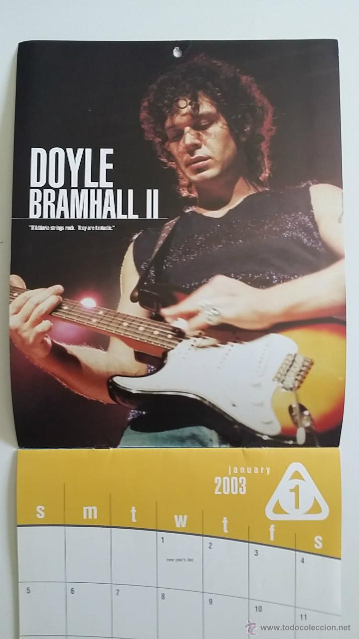 Magazines de musique: Calendario 2003 publicado por la marca de guitarra D'Addario - Doyle Linkin Park y m&aacute;s