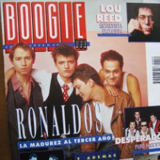 Revistas de música: BOOGIE NRO 30 1990. RONALDOS, LOU REED, DESPERADOS, ROLLING STONES, LOQUILLO LIDER SINDICAL, .... Lote 50950748
