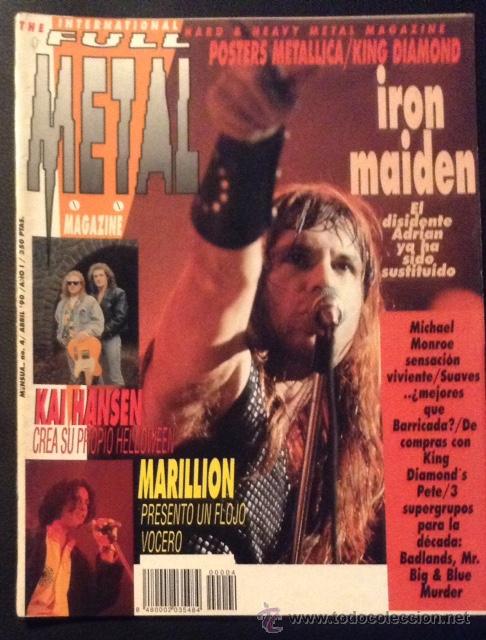Music magazines: revista full metal hard & heavy magazine numero n&ordm; 4 abril 1990