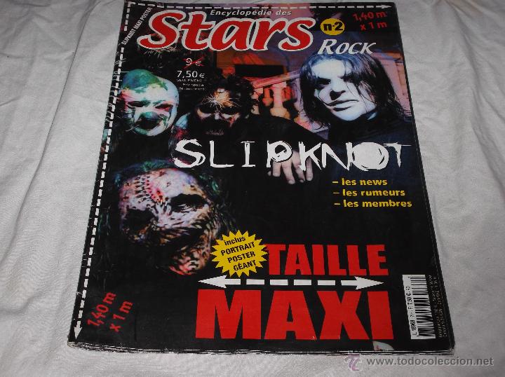 Magazines de musique: ENCYCLOPEDIE DES STARS ROCK N&ordm; 2: SLIPKNOT. POSTER DESPLEGABLE  DE 1,40M X 1M