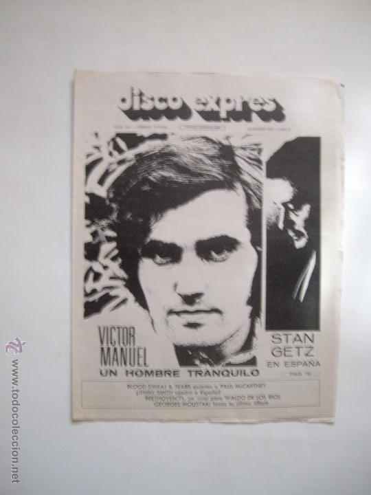 Revistas de m&uacute;sica: DISCO EXPRES VICTOR MANUEL - Foto 1