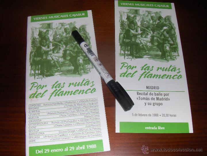 Magazines de musique: POR LAS RUTAS DEL FLAMENCO, VIERNES MUSICALES CAJASUR. PROGRAMAS 1988.