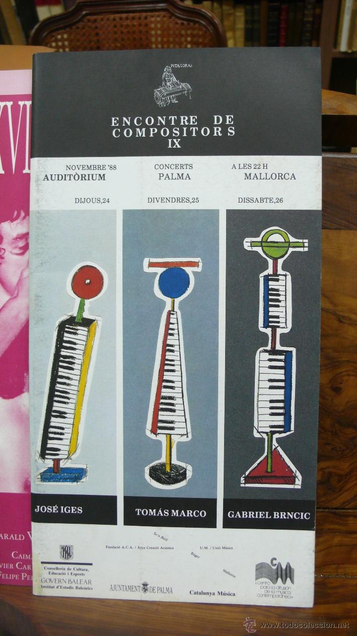 Music magazines: LOTE DE 7 CAT&Aacute;LOGOS (2 REPETIDOS) DEL ENCONTRE DE COMPOSITORS, PALMA DE MALLORCA.