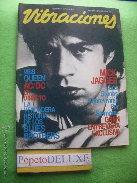 VIBRACIONES MICK JAGGER EN PORTADA VIBS: QUEEN Nº 77 1981 PDELUXE (Música - Revistas, Manuales y Cursos)